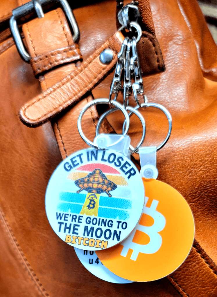 image of custom cut and uv printed keychains