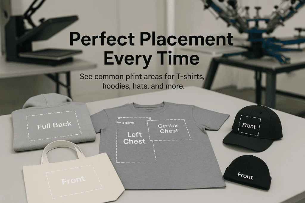 image showing apparel graphics placement guidance