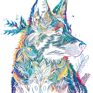 German shepard halftoned for press prep page