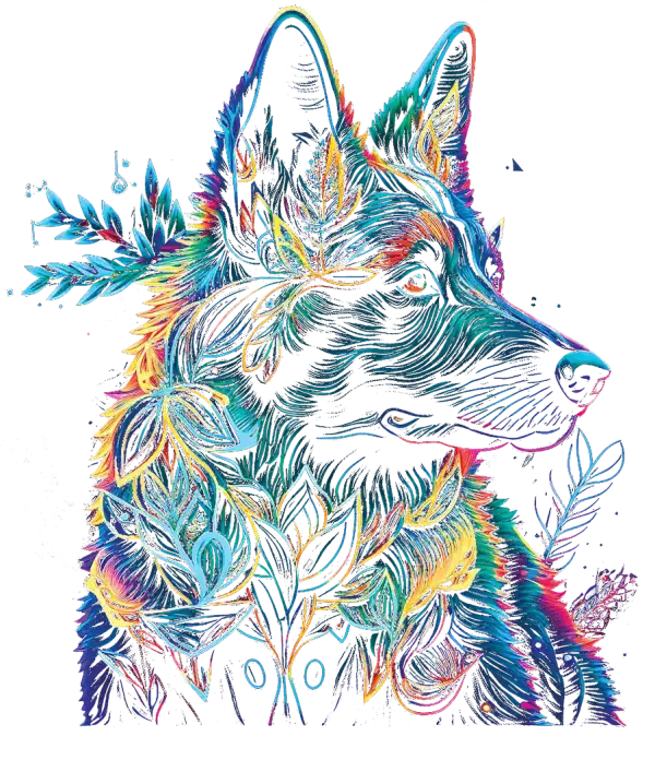 German shepard halftoned for press prep page