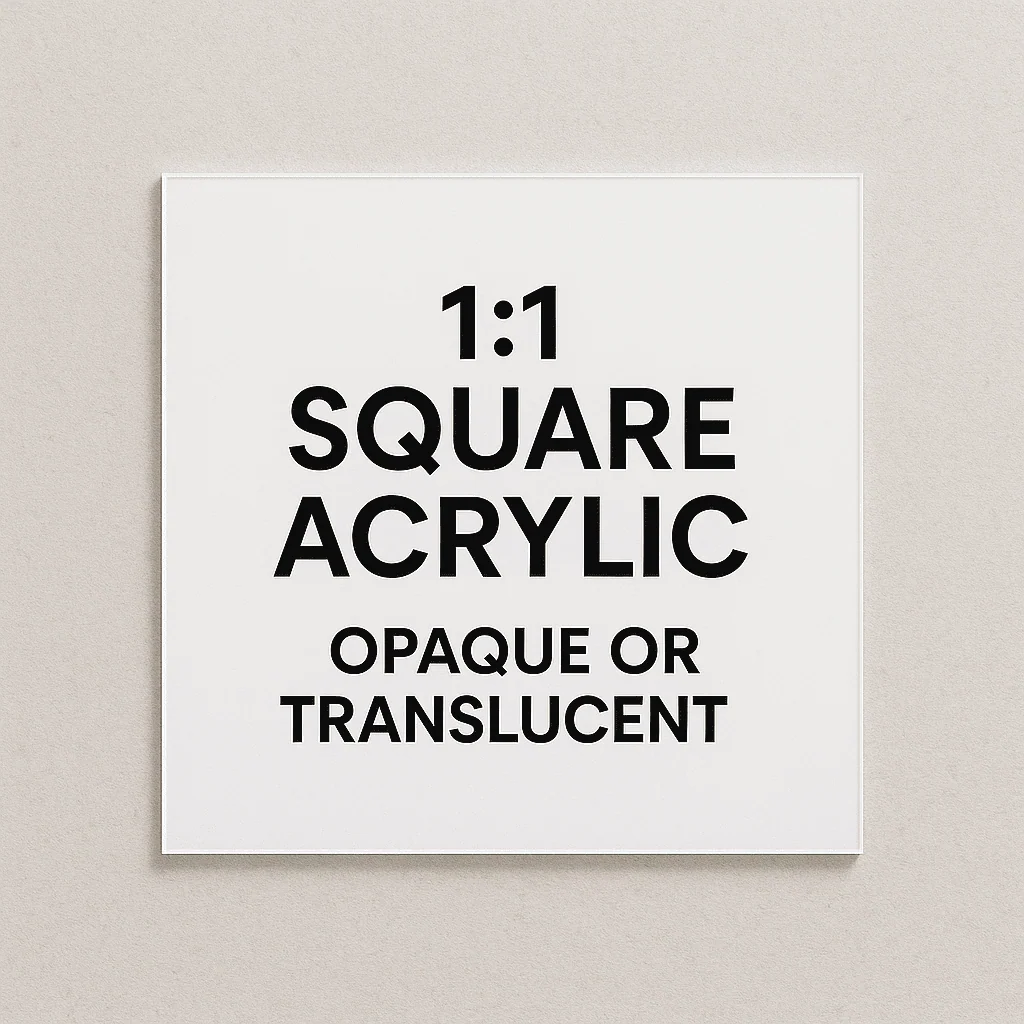 square acrylic panel