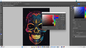 image of color picker set to show out of gamut colors